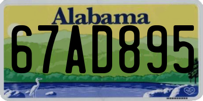 AL license plate 67AD895