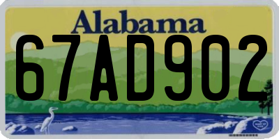 AL license plate 67AD902