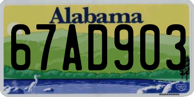 AL license plate 67AD903
