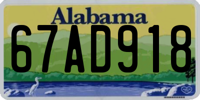 AL license plate 67AD918