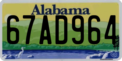 AL license plate 67AD964