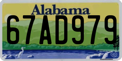 AL license plate 67AD979