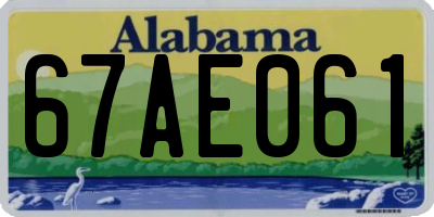 AL license plate 67AE061