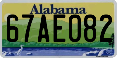 AL license plate 67AE082