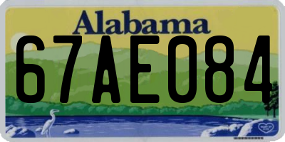 AL license plate 67AE084