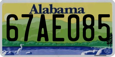 AL license plate 67AE085