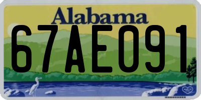 AL license plate 67AE091