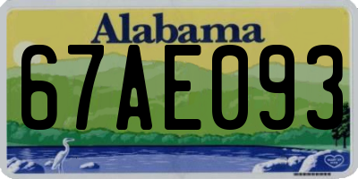 AL license plate 67AE093