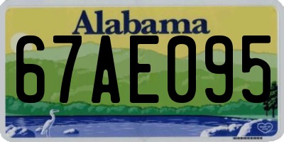 AL license plate 67AE095