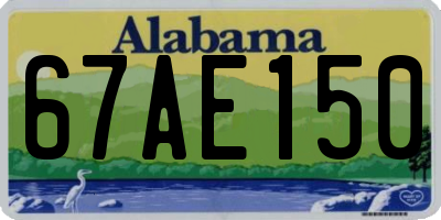 AL license plate 67AE150