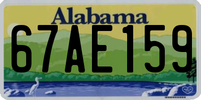 AL license plate 67AE159