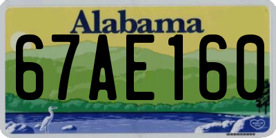 AL license plate 67AE160