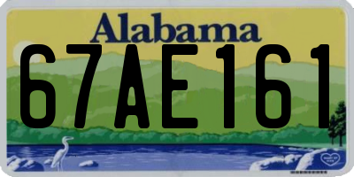 AL license plate 67AE161