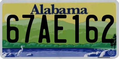 AL license plate 67AE162