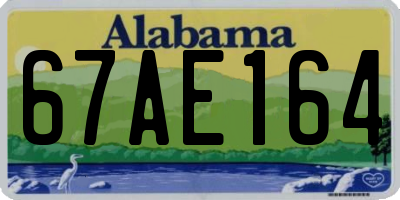 AL license plate 67AE164