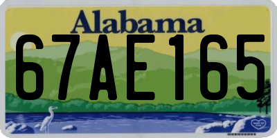 AL license plate 67AE165