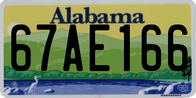 AL license plate 67AE166