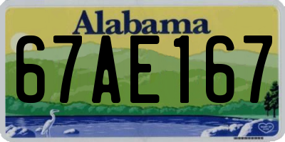 AL license plate 67AE167