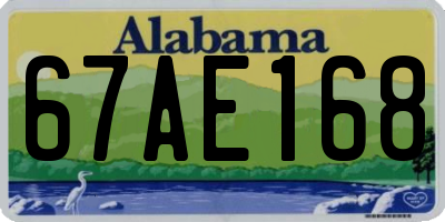 AL license plate 67AE168