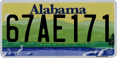 AL license plate 67AE171