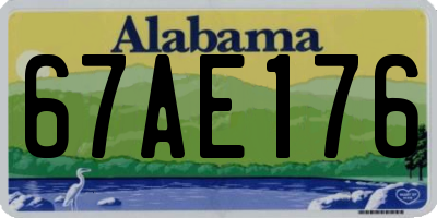 AL license plate 67AE176