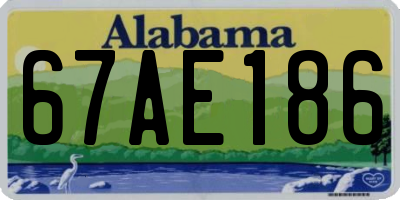 AL license plate 67AE186