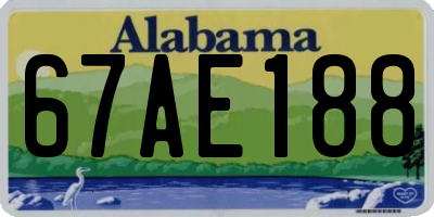 AL license plate 67AE188