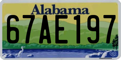 AL license plate 67AE197