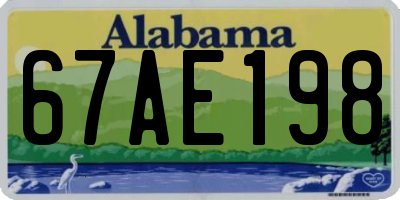 AL license plate 67AE198