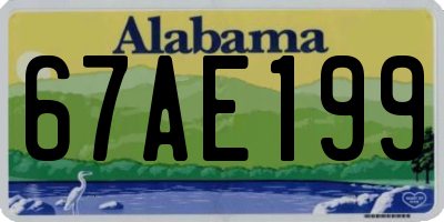 AL license plate 67AE199