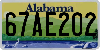 AL license plate 67AE202