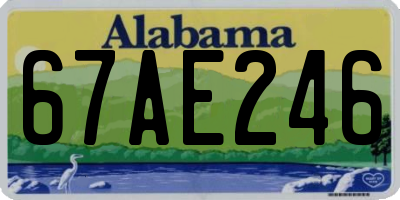 AL license plate 67AE246