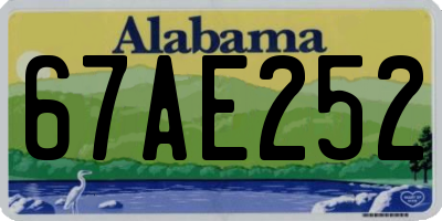 AL license plate 67AE252
