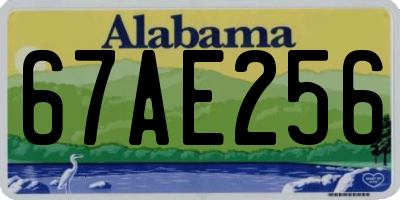 AL license plate 67AE256