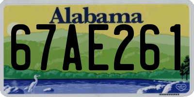 AL license plate 67AE261