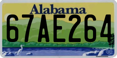 AL license plate 67AE264