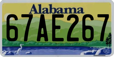 AL license plate 67AE267