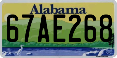 AL license plate 67AE268