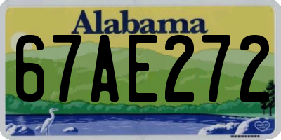 AL license plate 67AE272