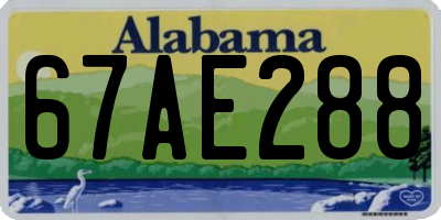 AL license plate 67AE288