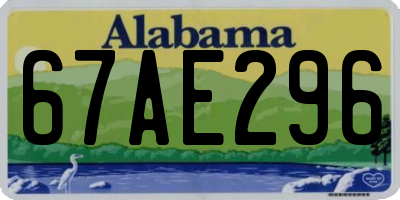 AL license plate 67AE296
