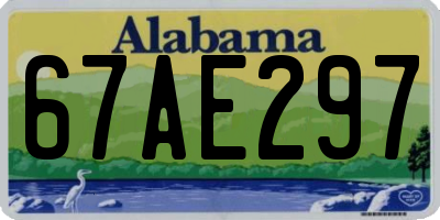 AL license plate 67AE297
