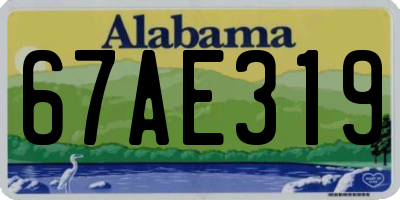 AL license plate 67AE319