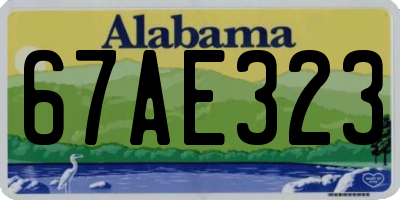 AL license plate 67AE323