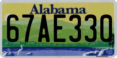 AL license plate 67AE330