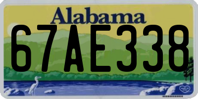 AL license plate 67AE338