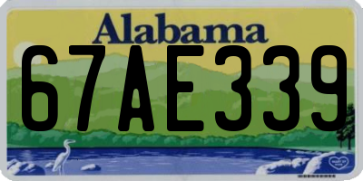 AL license plate 67AE339