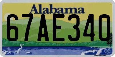 AL license plate 67AE340