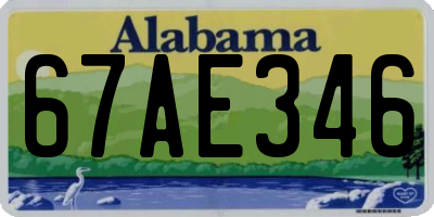 AL license plate 67AE346