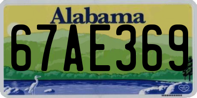 AL license plate 67AE369